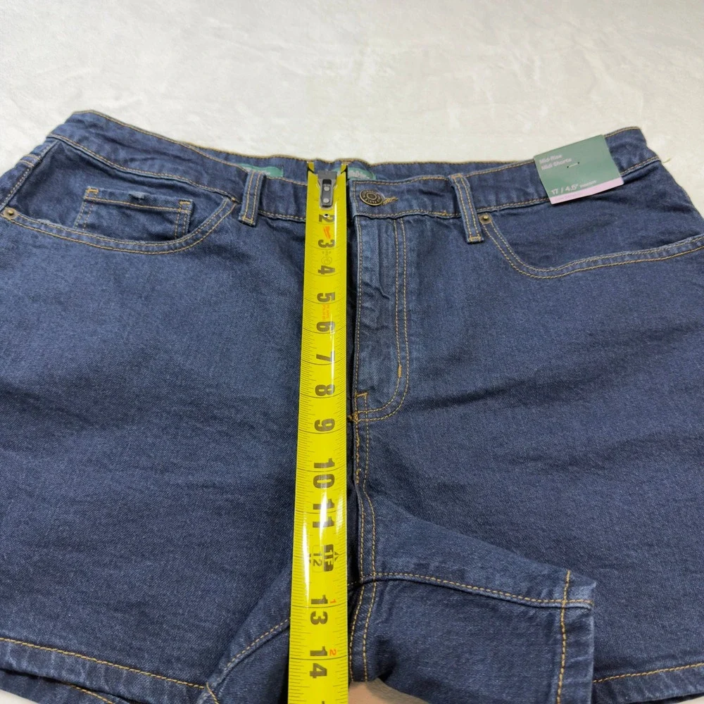 Wild Fable Midi Shorts Womens 17‎ Indigo New Mid Rise 4.5 Inseam Denim